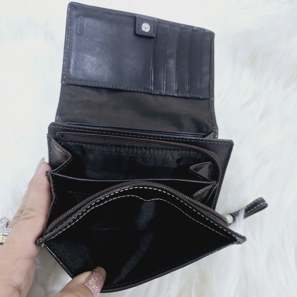 Coach Signature Print & Leather Wallet - Picture 11 of 17